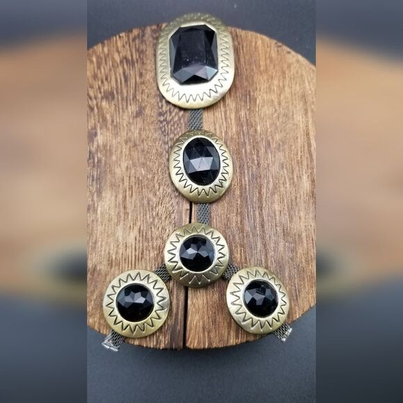 Tibetan onyx drop necklace pendant P213 - Picture 1 of 3